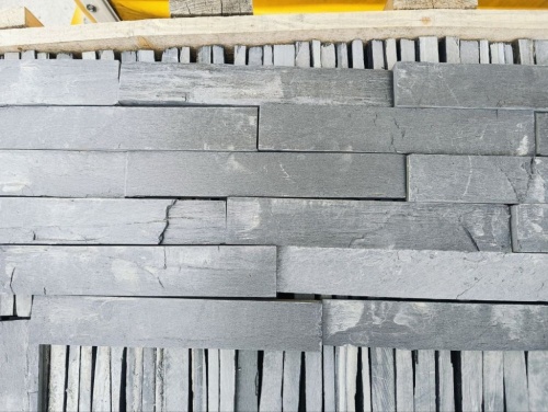 Плитка чёрная из натурального камня фасадная 30 см * 5 см, толщина 7 мм -30 мм купить в Иркутской области