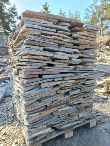 Плитняк златолит серебристый для цоколя, отмостки купить в Иркутской области