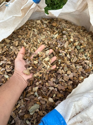 Златолит персиковый декоративная каменная крошка купить в Иркутской области