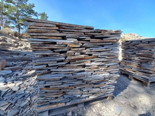 Плитняк златолит серебристый для фасада купить в Иркутской области