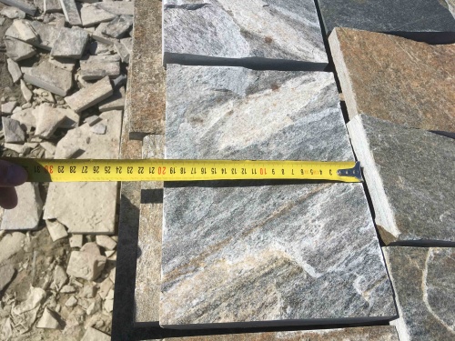 Плитка пилёная златолит Уральский для цоколя, отмостки купить в Иркутской области