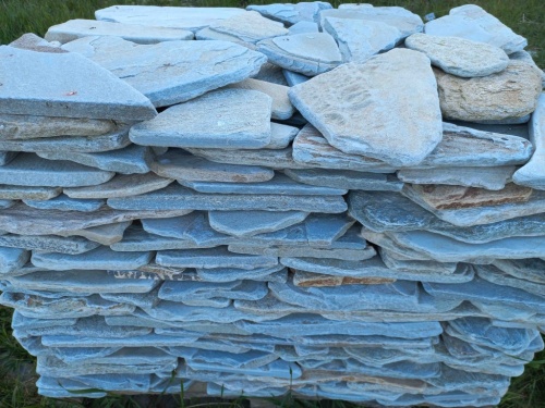 Плитняк златолит зелёный галтованный для цоколя купить в Иркутской области